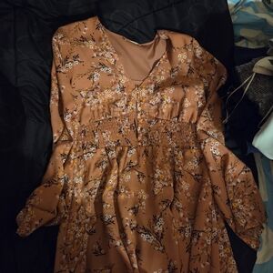 Altar'd State Terracotta Floral Dress